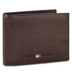 Portfel Tommy Hilfiger. Brązowe portfele męskie Tommy Hilfiger, bez wzorów. Za 219.99 zł.