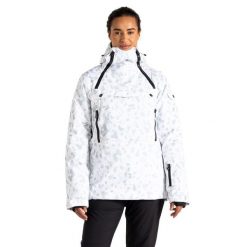Kurtka Narciarska Womens/Ladies Slide Out Dash Print Overhead. Białe kurtki damskie Dare 2b, l, bez wzorów, z materiału, z kapturem. Za 265.99 zł.