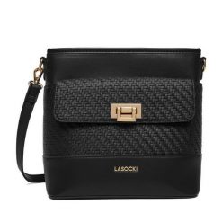 Torebka Lasocki. Czarne listonoszki damskie Lasocki, bez wzorów, bez dodatków. Za 149.99 zł.