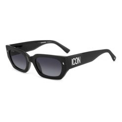 Okulary przeciwsłoneczne DSQUARED2 ICON 0017/S 807 dla kobiet, rozmiar 53 mm. Czarne okulary przeciwsłoneczne damskie Dsquared, prostokątne. W wyprzedaży za 683.10 zł.