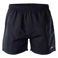Męskie Szorty Matowe. Czarne krótkie spodenki sportowe męskie Hi-tec, m, bez wzorów, trekkingowe. Za 53.99 zł.