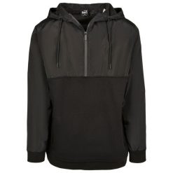 Bluza z kapturem Urban Classic military half zip. Czarne bluzy męskie Urban Classics, m, bez wzorów, z kapturem. Za 298.00 zł.
