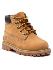 Timberland Trapery 6 In Premium Wp Boot TB0128097131 Brązowy. Brązowe buty zimowe chłopięce Timberland, bez wzorów, z nubiku, bez zapięcia. Za 529.99 zł.