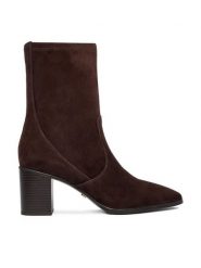 Gino Rossi Botki EO-TINA-1746 Brązowy. Brązowe botki damskie Gino Rossi, ze skóry, bez obcasa, na słupku, bez zapięcia. Za 479.99 zł.