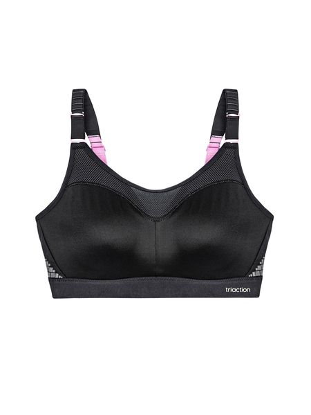 Biustonosz dla kobiet Triumph Triaction Control Lite W01. Czarne biustonosze Triumph, bez wzorów, z materiału. Za 284.00 zł.
