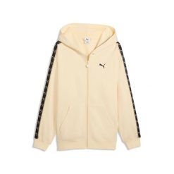 Bluza Puma Ess Elevated Tape Relaxed Full-Zip Hoodie Fl Dorośli. Brązowe bluzy męskie Puma, m, bez wzorów, z elastanu, z kapturem, do biegania. Za 331.99 zł.