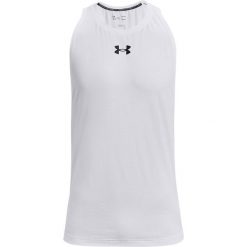 Tank top Under Armour Baseline coton. Białe t-shirty męskie Under Armour, xs, bez wzorów, z bawełny, bez kołnierzyka. Za 141.95 zł.