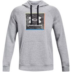 Bluza męska Under Armour UA Rival Flc Graphic Hoodie. Szare bluzy męskie Under Armour, m, bez wzorów, bez kaptura. Za 179.00 zł.