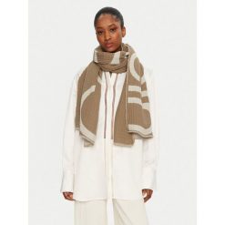 Szal Calvin Klein. Brązowe szaliki i chusty damskie Calvin Klein, bez wzorów. Za 269.99 zł.