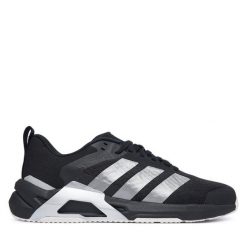 Buty na siłownię adidas. Czarne obuwie sportowe damskie Adidas, bez wzorów, na fitness i siłownię. Za 399.99 zł.