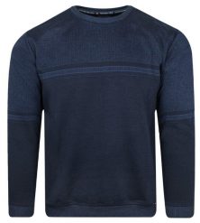 Bluza z Okrągłym Dekoltem, Ciemna Niebieska bez Kaptura, Męska -BAGARDA. Niebieskie bluzy męskie Bagarda, m, bez wzorów, z bawełny, bez kaptura. Za 155.00 zł.