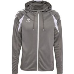 Bluza dresowa z kapturem Hummel Core 2.0. Białe bluzy męskie Hummel, bez wzorów, z dresówki, z kapturem, na fitness i siłownię. Za 295.50 zł.