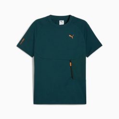 Koszulka sportowa męska Puma PUMATECH POCKET 62967375. Zielone koszulki sportowe męskie Puma, m, bez wzorów, z bawełny, bez kołnierzyka, bez ramiączek. Za 136.17 zł.
