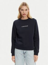 Guess Jeans Bluza W4YQ10 KC811 Granatowy Regular Fit. Niebieskie bluzy damskie Guess Jeans, m, z aplikacjami, z bawełny, bez kaptura. Za 189.99 zł.