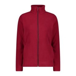 Damski polar CMP. Czerwone bluzy sportowe damskie CMP, bez wzorów, z polaru, bez kaptura, narciarskie. Za 326.55 zł.