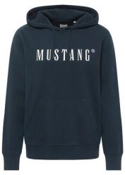 Bluza z kapturem Mustang Bronson z czystej bawełny organicznej. Niebieskie bluzy męskie bonprix, l, bez wzorów, z bawełny, z kapturem. Za 144.99 zł.