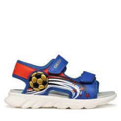 Sandały Geox. Niebieskie sandały chłopięce Geox, bez zapięcia. Za 249.99 zł.