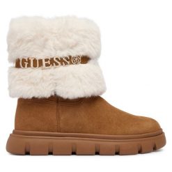 Śniegowce Guess. Brązowe śniegowce i trapery damskie Guess. Za 634.99 zł.