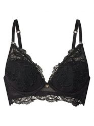 Guess Biustonosz z fiszbiną O5YC03 KCVX0 Czarny. Czarne biustonosze Guess, z aplikacjami, z syntetyku. Za 276.00 zł.