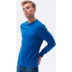 Ombre Bluza męska bez kaptura BASIC B978 - głęboki niebieski M. Niebieskie bluzy męskie Ombre, m, bez wzorów, bez kaptura. Za 69.99 zł.
