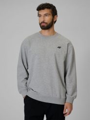 4F Bluza dresowa regular bez kaptura męska - szara M. Szare bluzy męskie 4f, m, bez wzorów, z dresówki, bez kaptura. Za 149.99 zł.
