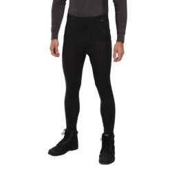 Legginsy męskie ze 100% wełny merynosów KILPI MAVORA. Czarne legginsy sportowe męskie Kilpi, m, bez wzorów, z wełny, narciarskie. Za 215.49 zł.