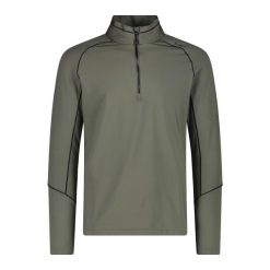 Golf męski techniczny CMP 30L0537. Zielone bluzy męskie CMP, l, bez wzorów, bez kaptura. Za 239.00 zł.
