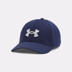 Czapka z daszkiem męska Under Armour Blitzing Adjustable Cap. Niebieskie czapki i kapelusze męskie Under Armour, bez wzorów, sportowe. Za 74.99 zł.