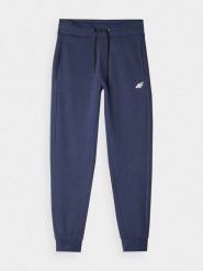 4F Spodnie dresowe joggery męskie - granatowe L. Niebieskie spodnie sportowe męskie 4f, l, bez wzorów, z bawełny. Za 149.99 zł.