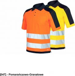 INDUSTRIAL STARTER IS-08190 - Lekka i praktyczna koszulka odblaskowa POLO - Pomarańczowo-Granatowe 3XL. Brązowe koszulki polo męskie INDUSTRIAL STARTER, m, bez wzorów, bez ramiączek. Za 89.45 zł.