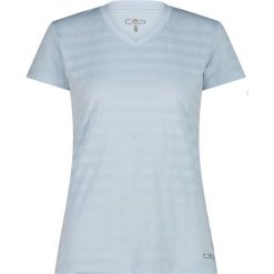 Koszulka szybkoschnąca damska CMP Velora T-Shirt. Niebieskie koszulki sportowe damskie CMP, bez wzorów, z elastanu, bez kołnierzyka, bez ramiączek, na fitness i siłownię. Za 142.99 zł.
