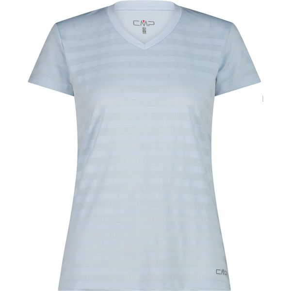 Koszulka szybkoschnąca damska CMP Velora T-Shirt. Niebieskie koszulki sportowe damskie CMP, bez wzorów, z elastanu, bez kołnierzyka, bez ramiączek, na fitness i siłownię. Za 142.99 zł.