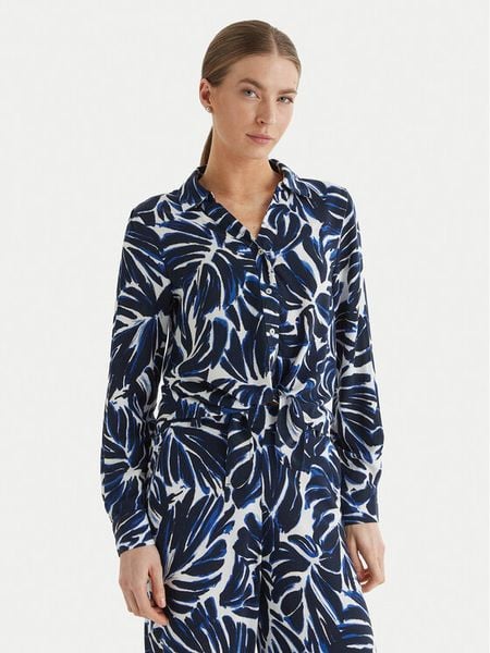 ONLY Koszula Nova 15284332 Granatowy Regular Fit. Niebieskie bluzki damskie Only, xl, bez wzorów, z wiskozy, bez kołnierzyka, bez ramiączek. Za 81.99 zł.