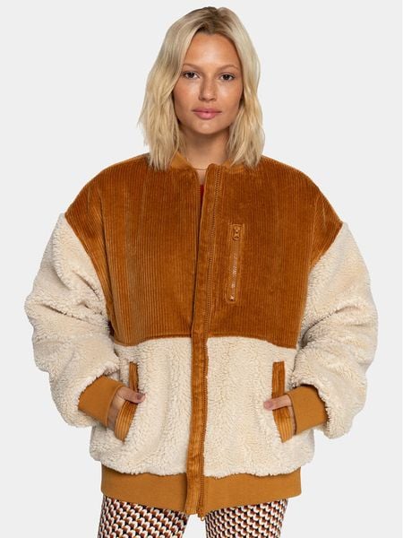 Billabong Kurtka bomber Wave Melody EBJJK00114 Écru Regular Fit. Kurtki damskie Billabong, xl, bez wzorów, z syntetyku, bez kaptura. Za 429.99 zł.