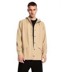 Kurtka przeciwdeszczowa męska Rains 12010. Brązowe kurtki męskie Rains, na jesień, m, bez wzorów, z poliesteru, eleganckie, bez kaptura. Za 340.30 zł.