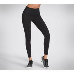Spodnie treningowe damskie Skechers GO Walk HW. Czarne spodnie sportowe damskie Skechers, bez wzorów. Za 179.99 zł.