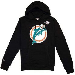 Hoodie Miami Dolphins superbowl Dan Marino. Czarne bluzy męskie Mitchell & Ness, m, bez wzorów. Za 486.50 zł.