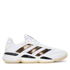 Buty halowe adidas. Białe buty sportowe męskie Adidas, bez zapięcia. Za 699.99 zł.