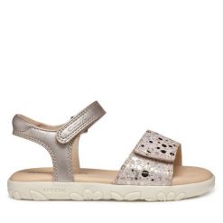Sandały Geox. Czerwone sandały dziewczęce Geox, bez zapięcia. Za 159.99 zł.