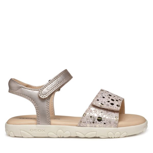 Sandały Geox. Czerwone sandały dziewczęce Geox, bez zapięcia. Za 269.99 zł.