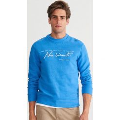 Bluza ze strukturalnej dzianiny - Niebieski. Bluzy męskie marki Reserved. W wyprzedaży za 69.99 zł.