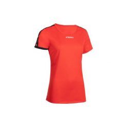 Koszulka do piłki ręcznej H100C damska czerwona. Czerwone t-shirty damskie ATORKA, l, bez wzorów, z materiału, bez kołnierzyka. Za 34.99 zł.
