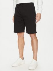Tommy Hilfiger Szorty sportowe UM0UM03452 Czarny Regular Fit. Czarne krótkie spodenki sportowe męskie Tommy Hilfiger, m, bez wzorów, z syntetyku. Za 139.99 zł.