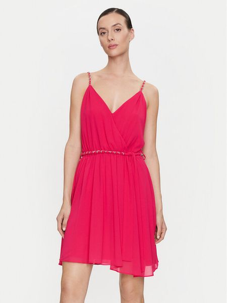 Morgan Sukienka letnia 241-RENODO Czerwony Loose Fit. Czerwone sukienki damskie Morgan, na lato, bez wzorów, z syntetyku, bez kołnierzyka, bez ramiączek. Za 219.99 zł.