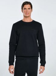 Bluza męska ze splotem pique czarna Wiler 906. Czarne bluzy męskie Big Star, l, bez wzorów, z dzianiny, bez kaptura. Za 199.99 zł.
