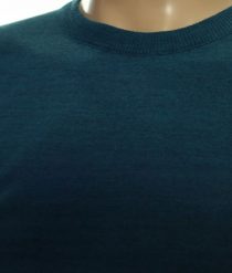 Sweter męski klasyczny gładki wełniany z wełny XXL 2XL morski petrol 1705. Zielone bluzy męskie Selantino, m, bez wzorów, z wełny, bez kaptura. Za 151.28 zł.