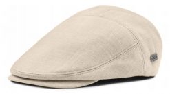 Lekki i Przewiewny Męski Kaszkiet (Len) - Pako Jeans - Jasny Beż. Brązowe czapki i kapelusze męskie Pako Jeans, bez wzorów, z jeansu. Za 55.00 zł.