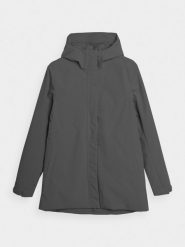 4F Parka przejściowa z membraną 8000 damska - szrara XS. Szare kurtki damskie 4f, m, bez wzorów, z dzianiny, bez kaptura. W wyprzedaży za 199.99 zł.