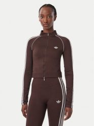 Adidas Bluza Essentials 3 Stripes Seamless Tracktop KX8418 Brązowy Slim Fit. Brązowe bluzy damskie Adidas, s, bez wzorów, z syntetyku, bez kaptura. Za 239.99 zł.