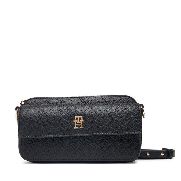 Torebka Tommy Hilfiger. Czarne listonoszki damskie Tommy Hilfiger, bez wzorów, bez dodatków. Za 427.99 zł.